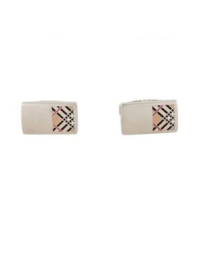 Burberry Nova Check Silver Cufflinks